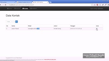 tutorial codeigniter sistem informasi PSB online part 6 cipsb operator