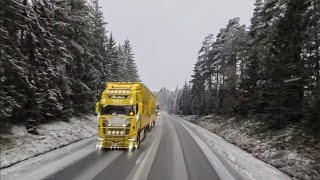 Driving in Småland Sweden - winter is coming