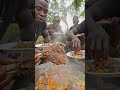 Hadzabe Roasting Wild Meat Over Hot Coals #Hadzabe #HotCoals #WildMeat #FireCooking #shorts