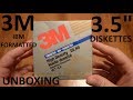 Unboxing 3M IBM Formatted High Density 1.44 MB 3.5" Diskette 10 Disk Box