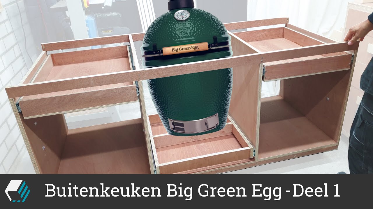 mager Vorige Dochter Buitenkeuken voor een Big Green Egg BBQ - Deel 1 - Frame montage, lades &  planken - YouTube