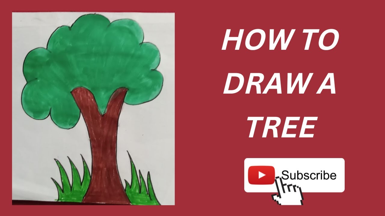 #How to draw a tree with pen #water color #step by step #easy - YouTube