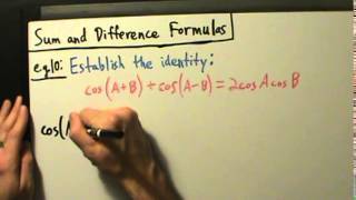 Trigonometry - Sum and Difference Formulas - Example 10