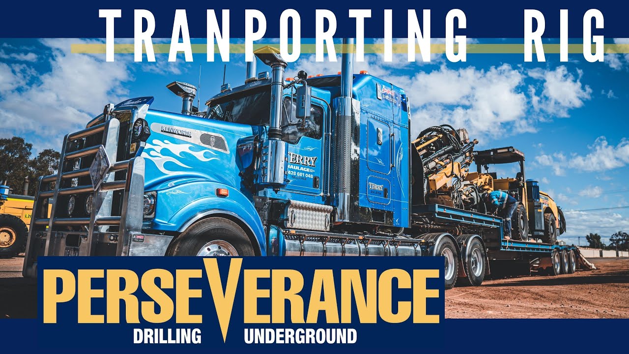 perseverance drilling rig loading on to truck