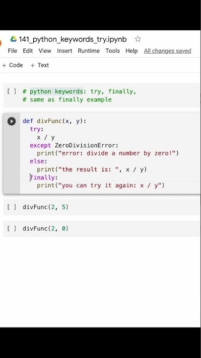 Python keywords: try - YouTube