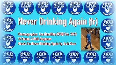 Linedance -  Never Drinking Again  -  Demo & Teach