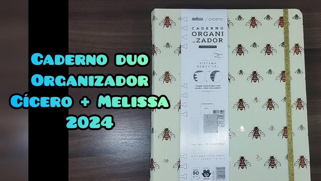Caderno duo organizador Cícero + melissa NOVIDADE 2024