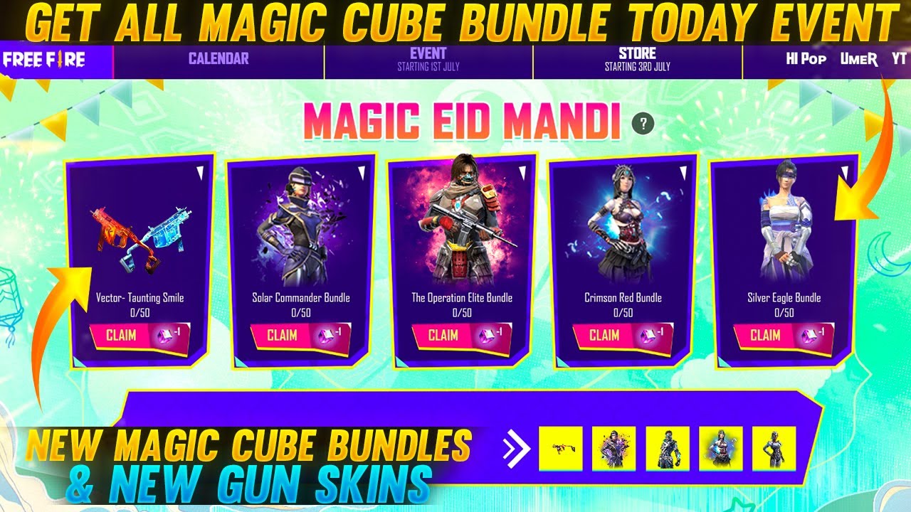 Magic Eid Mandi Event Free Fire | All Magic Cube Bundles Return | Magic Eid Mandi Free Fire Pakistan