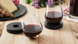 Aura Glass  No-Spill Aerating Wine Glass 