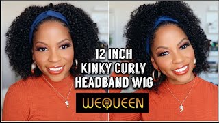 12 INCH KINKY CURLY HEADBAND WIG | WEQUEEN REVIEW