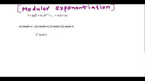 Modular exponentiation