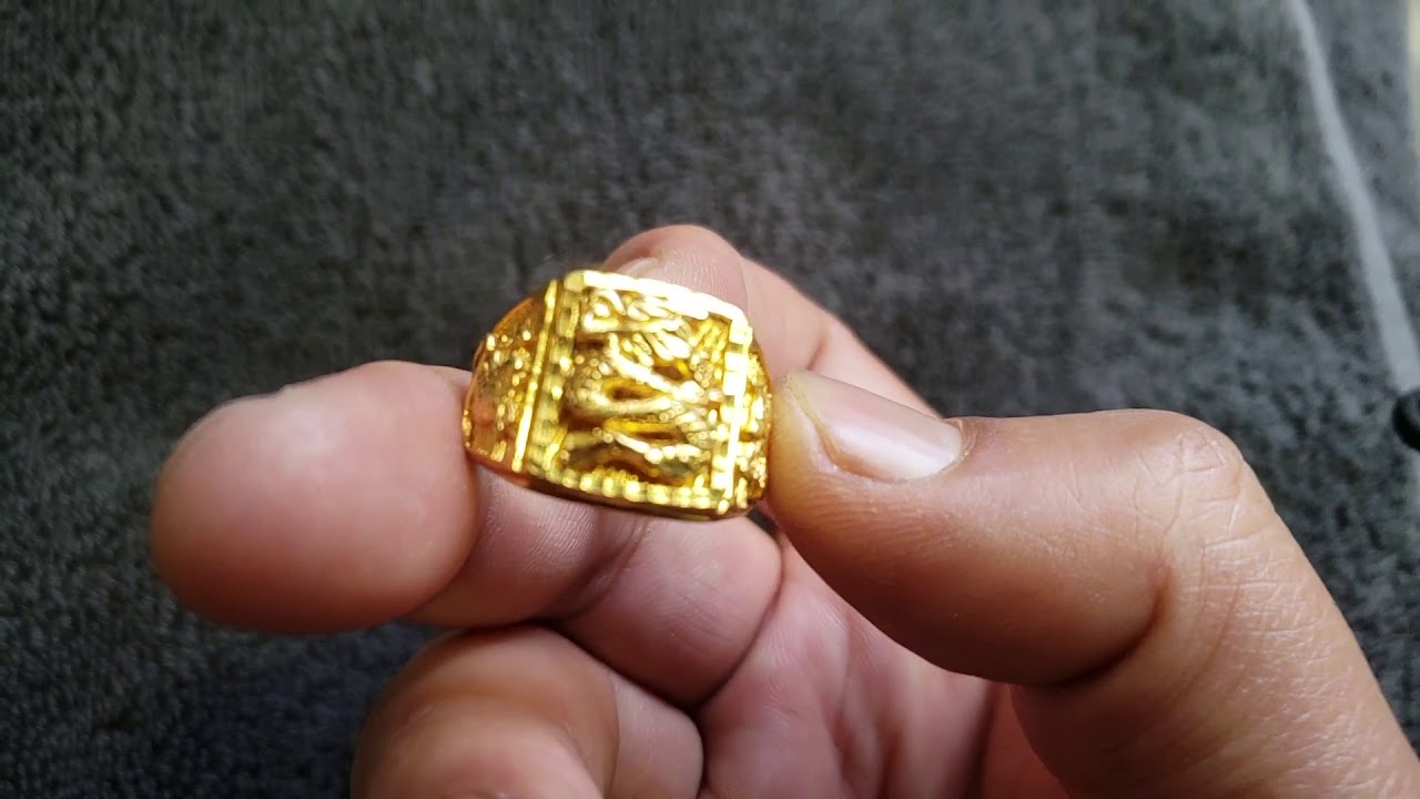 24KT GOLD DRAGON RING MEN JEWELRY USA