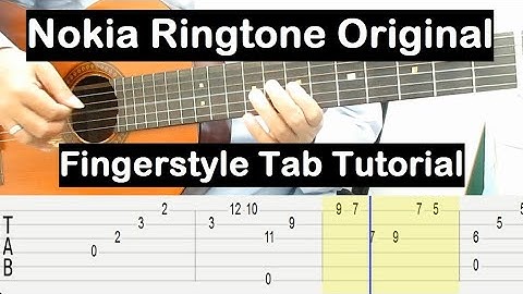 Nokia Ringtone Original Guitar Lesson Fingerstyle Tab Tutorial Guitar Lessons for Beginners