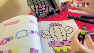  Coloring a cute cactus in a heart pot 🌸✨ So calming and aesthetic! screenshot 4