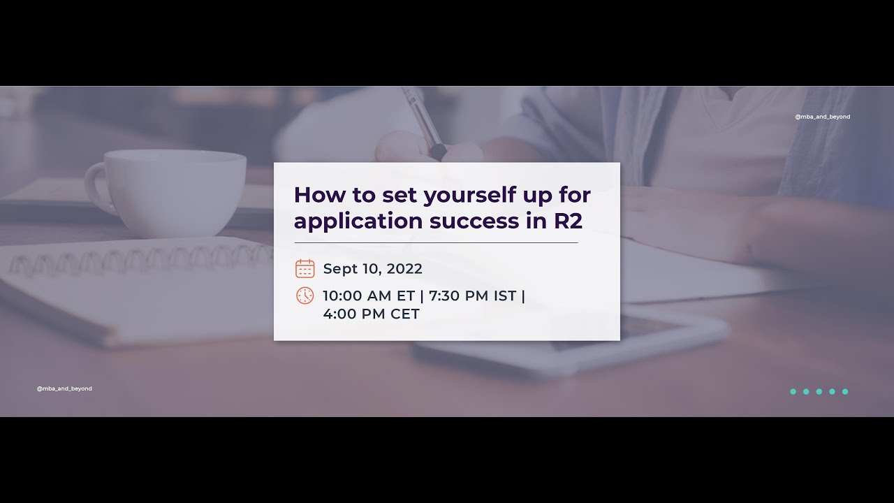 R2 Application Examples Set yourself up for application success in R2 MBA - YouTube