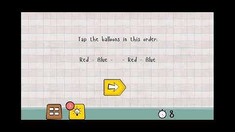 Logic Master 1 - Mind Twist Level 152 Solution | Tap the balloons in this order Red Blue Red Blue