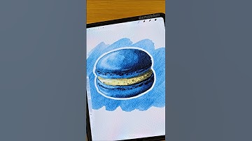 Simple Macaron 💙 #procreate #shorts #watercolor #art