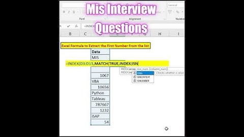 Extract the First Number From the list In Excel / Mis Interview Questions#excel #shorts