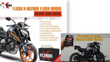 Flash x hazards flasher installation in duke 250 gen3|| flash x hazards flasher for duke250 gen3 