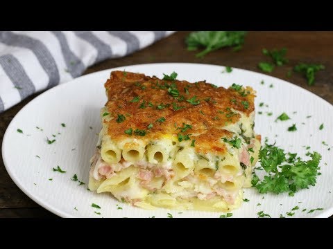 Layered Ham & Cheese Pasta Bake