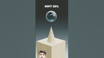 0% vs 99% 3D Soft body simulation 💧 | which one works best, #3danimation #satisfying #asmr