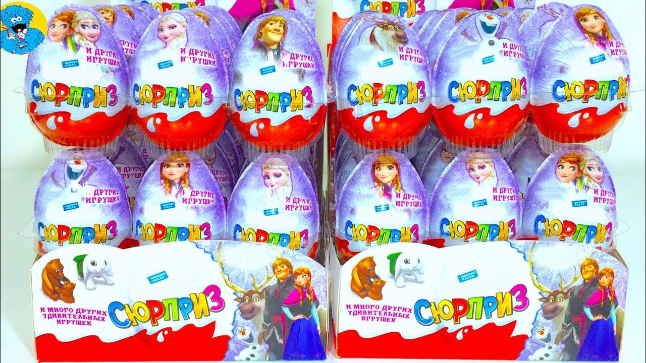 kinder сюрприз на русском языке Киндер Сюрпризы Холодное Сердце,Unboxing Kinder Surprise Frozen,Полная Коллекция Игрушек из Мультика