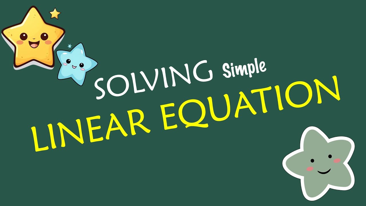 1 8 2 Solving Simple Linear Equations - YouTube
