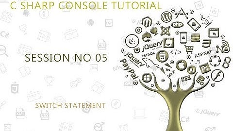 C# Programming Tutorial Lessons for Beginners 05 Switch Program