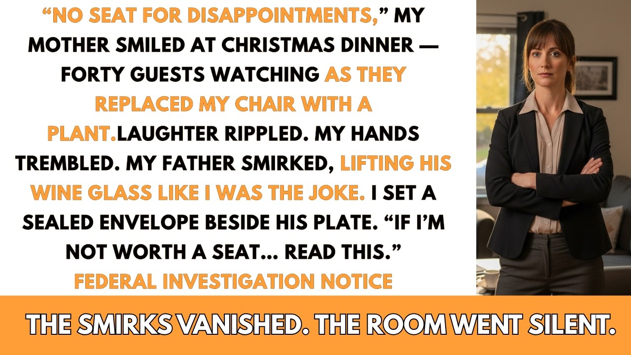 My Parents Said, No Seat For Disappointments — Removing My Seat At Christmas Dinner…