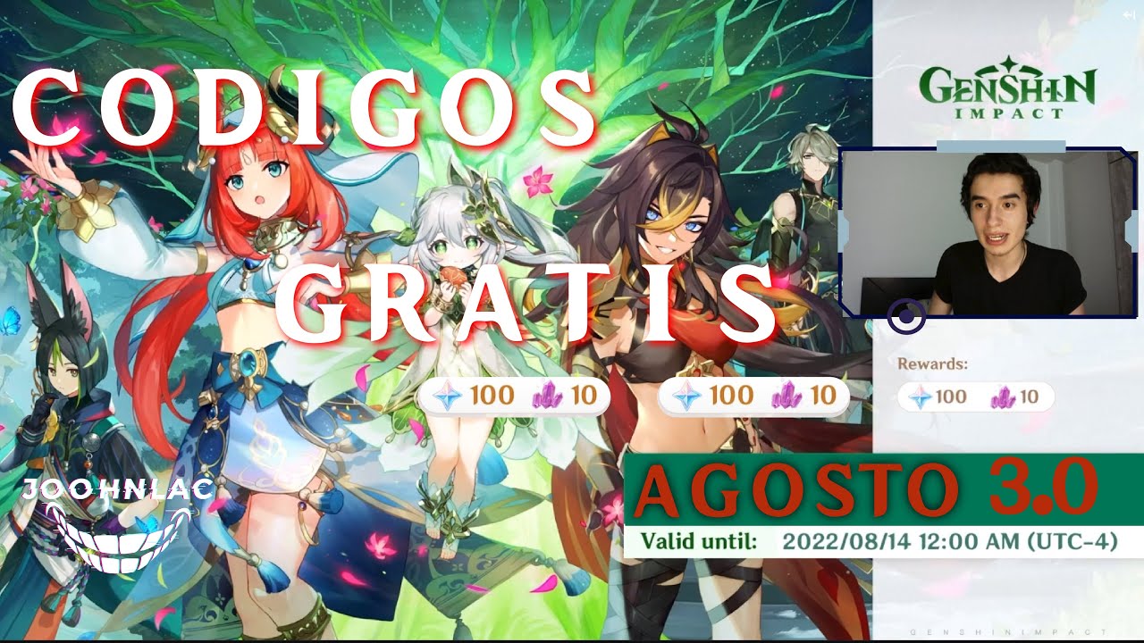 CÓDIGOS DE PROTOGEMAS GENSHIN IMPACT 3.0 AGOSTO 2022