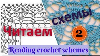 Читаем схемы. Схема №2. Ажурная кайма крючком. Читаем схемы. Схема №2. Ажурная кайма крючком.