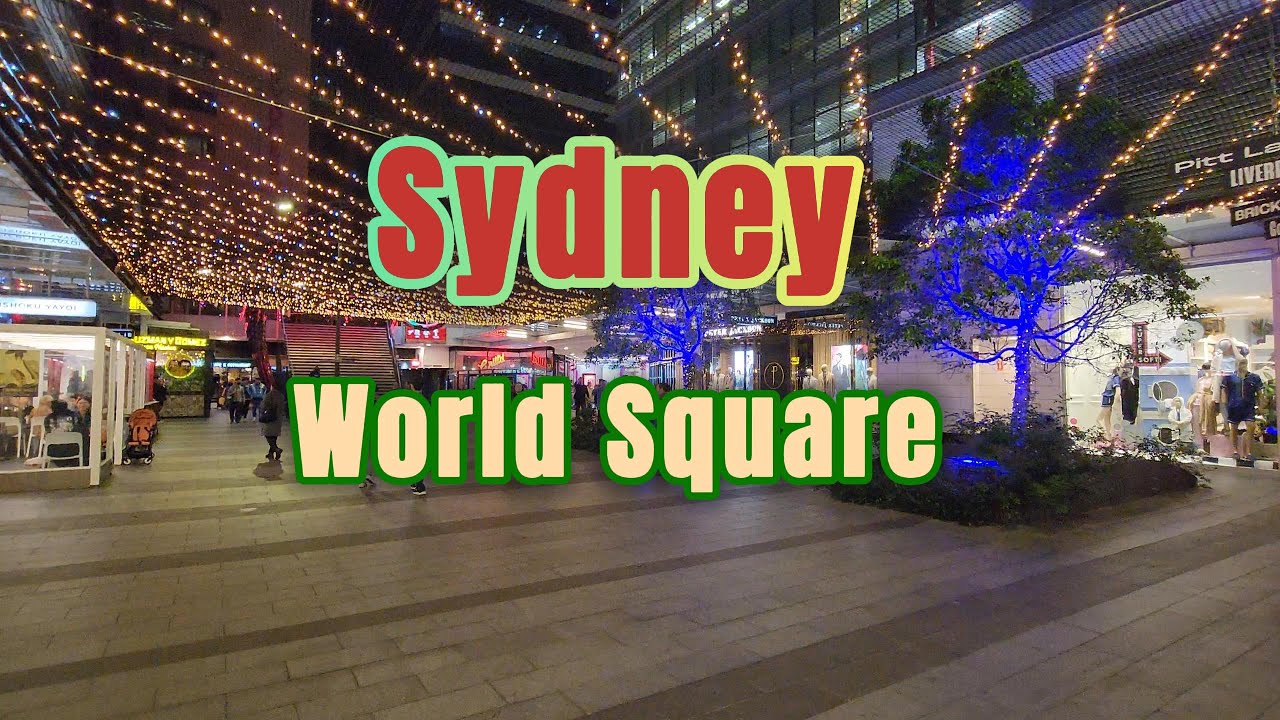 4K Sydney Walking Tour from Town Hall to World Square to Market City 