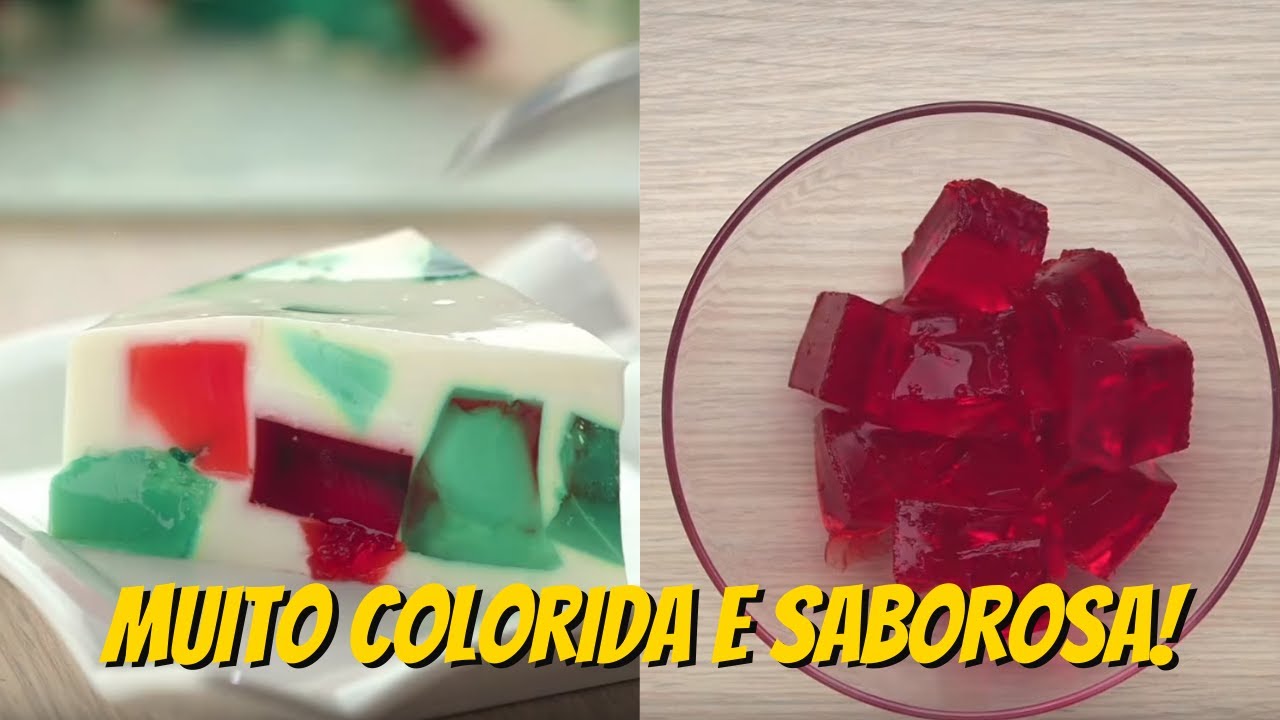 Mosaico de gelatina colorida: receita simples | sobremesas ...