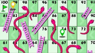 Snake and ladder game in 2 players || Ludo King snake and ladder gameplay