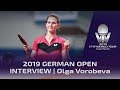 Интервью Ольги Воробьевой о матче с румынкой Б.Сёч на German Open