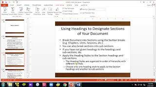 Office Suite in Education Word Processing  Session 6 Inserting Table of Content & Printing Document