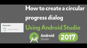 How to create a circular progress dialog in android studio