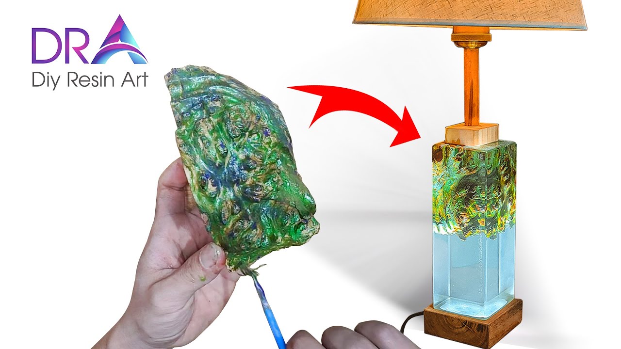 Diy Resin Art / ideas epoxy resin wood lamp - YouTube