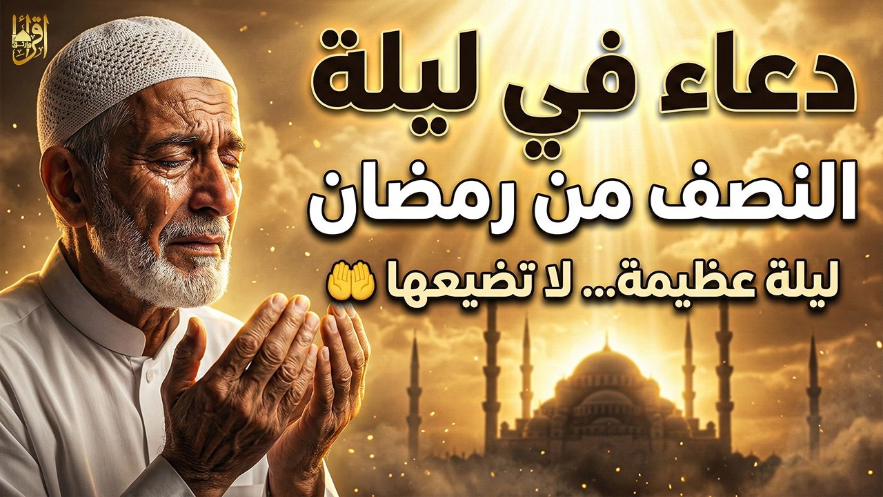 دعاء في ليلة النصف من رمضان 2026 🌙 ليلة تفريج الكروب ورفع البلاء وقضاء الحوائج 🤲