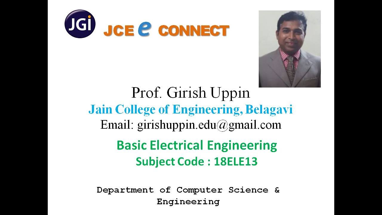 Basic Electrical Engg. 18ELE23 Module 2.11