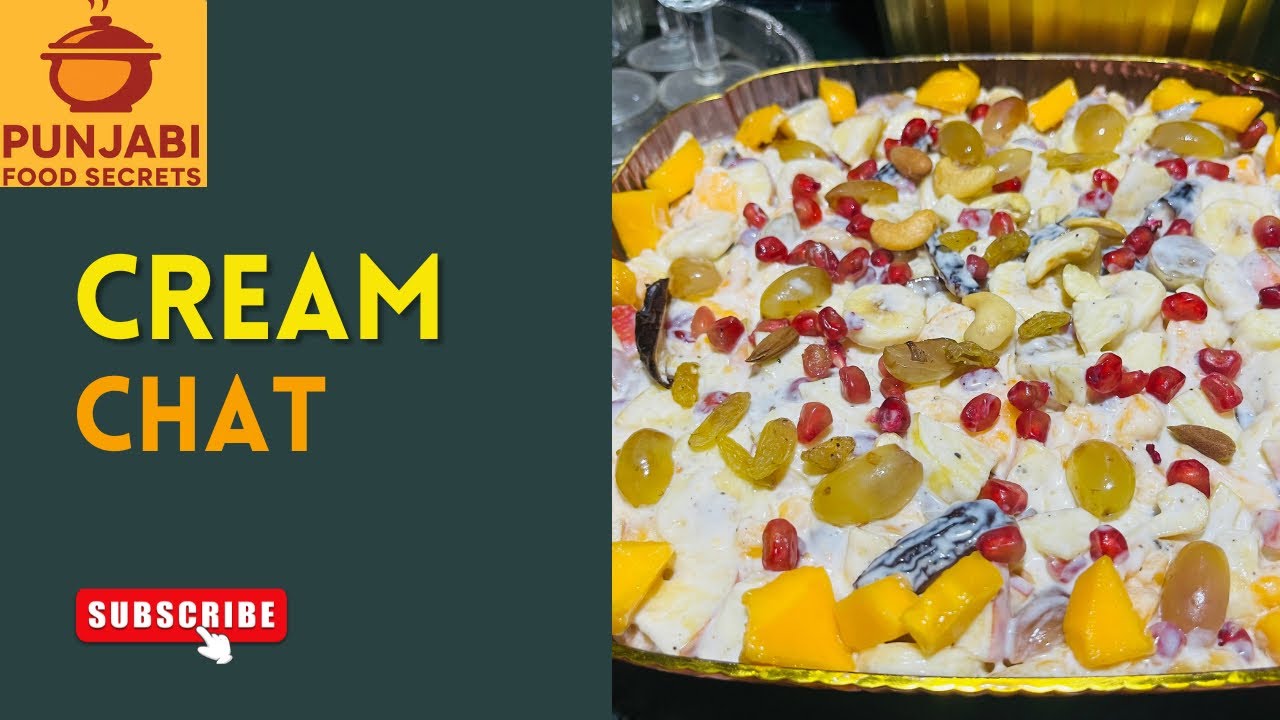 Fruit Cream Chat with Dry Fruits – Quick & Delicious Dessert! @PunjabiFoodsecrets85 #food#recipe