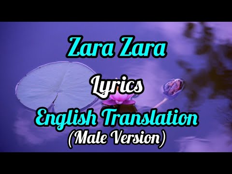 Zara ZaraLyricsEnglish TranslationMale Version  RHTDM  FtOmkar 