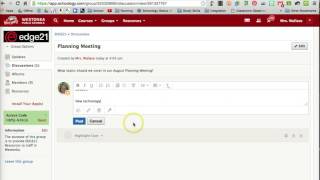 Discussions in Schoology Groups