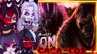 🩸Helluva Boss 🩸 Reacts to Godzilla 👾 and Kong 🦍 | The New Kingdom (Monsterverse) | Papyrus Da Bat...