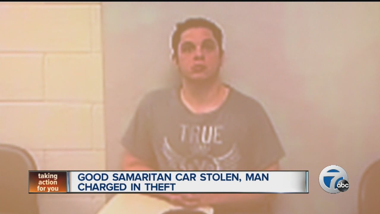 Good Samaritan car stolen, man charged in theft - YouTube