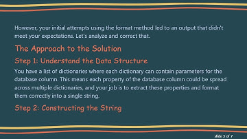 How to Dynamically Construct a String from a Data Dictionary in Python