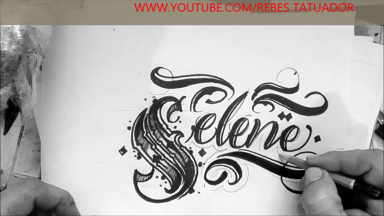 Letras para tatuar"SELENE"/DRAWING CHICANO LETTERING/LETRAS DE
