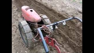 2017 Garden Plowing with the David Bradley Tractor and the Troy Bilt Horse Tiller YouTube Videos