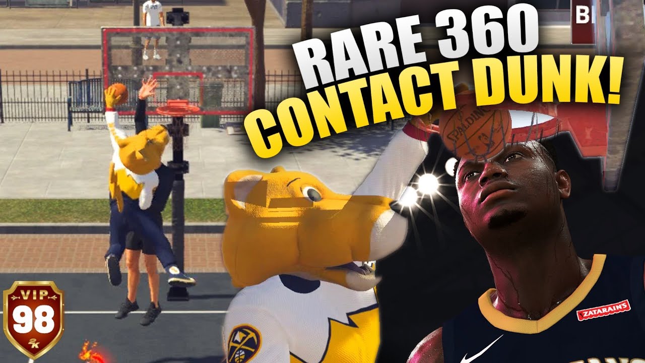 damn son Pure Slasher Does RARE 360 Contact DUNK! Zion In NBA 2K20! NBA 2K19 Park Gameplay!