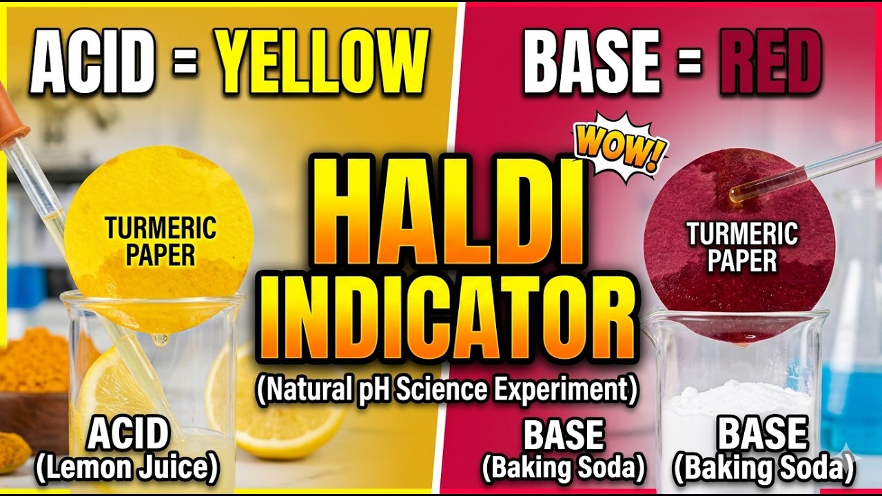 Turmeric Indicator Chart Turmeric as Natural Indicator – Class 10 Acids Bases Salts Practical ...